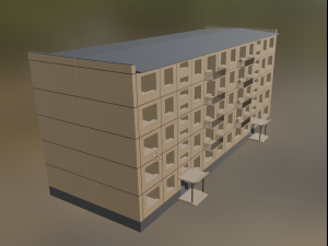 soviet building khrushevka 3D 모델