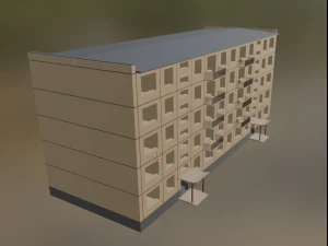 soviet building khrushevka 3D Model
