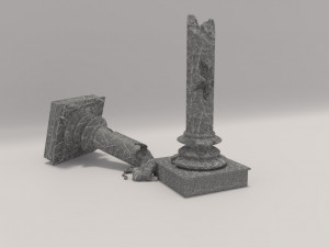 old broken column 3D Model
