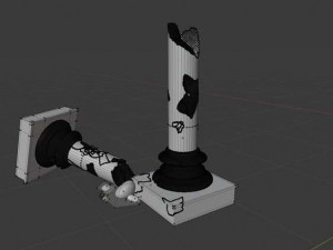 old broken column Model 3D