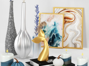 decor set no3- by clean slate scented pillar candle 3Dモデル