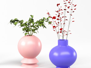 set vases-no1- dei qi simple ceramic vase Model 3D