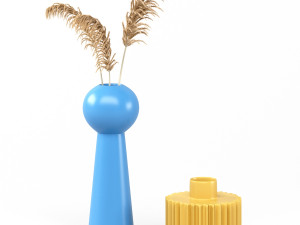 set vases-no1- dei qi simple ceramic vase Model 3D