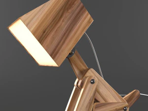 dogi adjustable wooden table lamp 3D Model