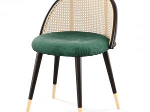 dining set 1- by chair rattan Modelo 3D