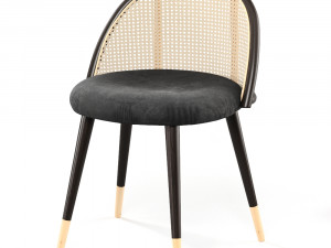 dining set 1- by chair rattan Modelo 3D