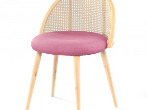 dining set 1- by chair rattan Modelo 3D