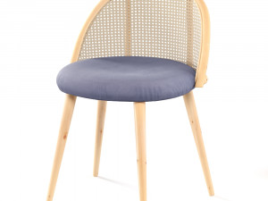 dining set 1- by chair rattan Modelo 3D