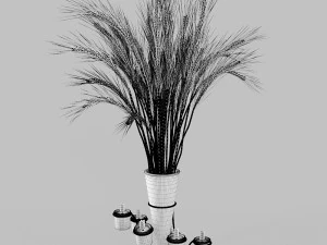 set vases-no3- glass candle vase 3D Model