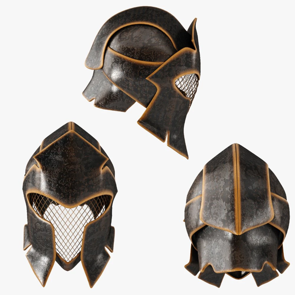 fantasy helmet - lowpoly 3D Model .c4d .max .obj .3ds .fbx .stl .blend 