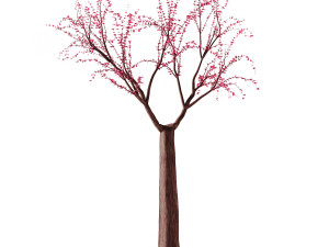 osaka red artificial cherry tree 3D Model