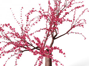 osaka red artificial cherry tree 3D Model