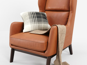 ryder leather chair Modelo 3D