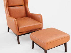 ryder leather chair Modelo 3D