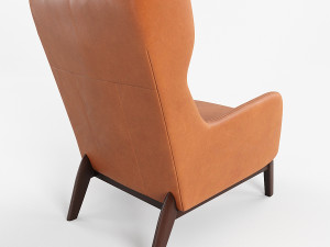 ryder leather chair Modelo 3D