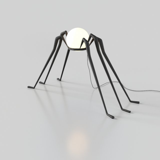 spider floor lamp 3D Модель .c4d .max .obj .3ds .fbx .stl .blend