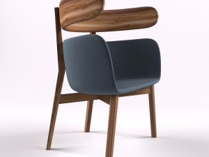 wood chair 1 Modello 3D