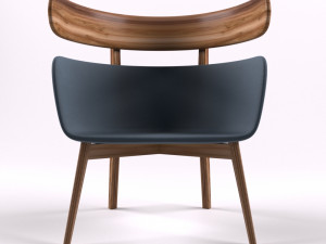 wood chair 1 Model 3D