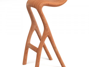 wooden chair bar Model 3D