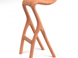 wooden chair bar Model 3D