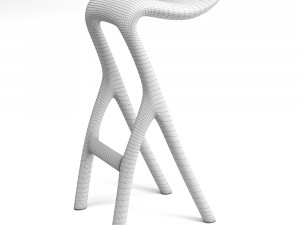 wooden chair bar Model 3D