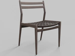 woven rope indoor - outdoor dining chair 3D Model