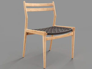 woven rope indoor - outdoor dining chair 3D Model