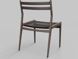 woven rope indoor - outdoor dining chair 3D 模型