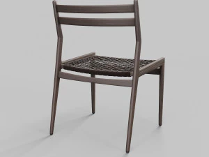 woven rope indoor - outdoor dining chair 3D Model