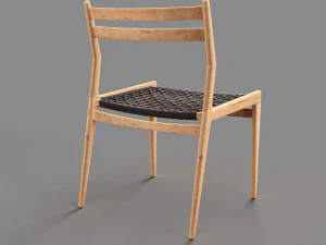 woven rope indoor - outdoor dining chair 3D Model