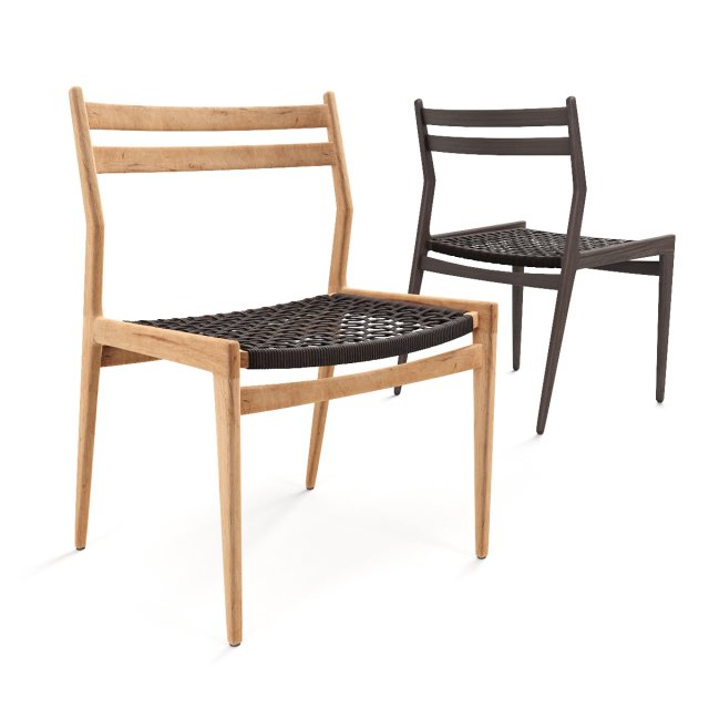 woven rope indoor - outdoor dining chair 3D 模型 .c4d .max .obj .3ds .fbx .stl .blend 