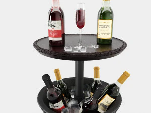 keter rattan cool bar 3D Model