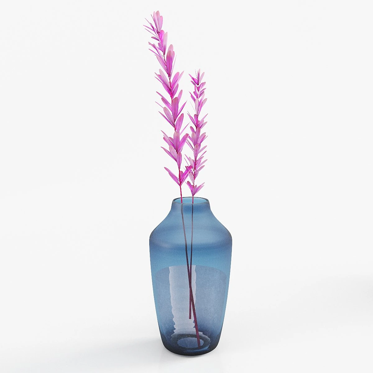set vases-no4- glass blue vase 3D Model .c4d .max .obj .3ds .fbx .stl .blend 