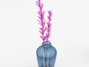 set vases-no4- glass blue vase Modelo 3D