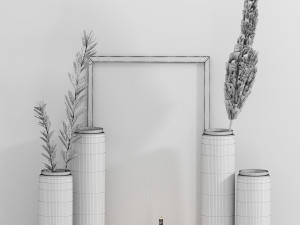 decor set-no6- by adriani e rossi glass vase 3D Model