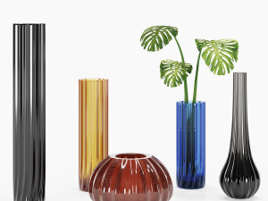 set vases-no4- by reflex murano glass vase 3D Model