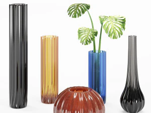 set vases-no4- by reflex murano glass vase 3D Model