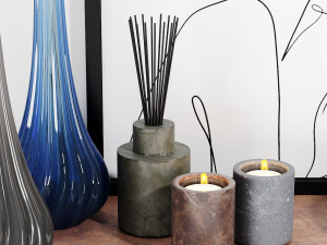 set vases-no5- by reflex murano glass vase 3D-Modell