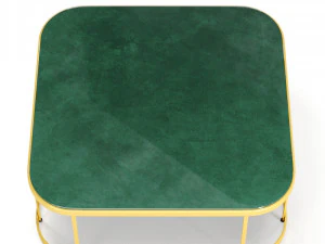 arm chair- rattan cane velvet by table 3D Model
