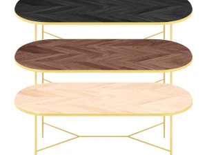dining table no1- oval dining table with mango wood 3D Model