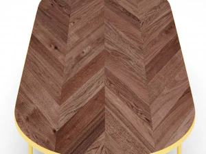 dining table no1- oval dining table with mango wood 3D Model