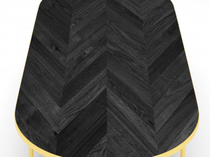 dining table no1- oval dining table with mango wood 3D Модель