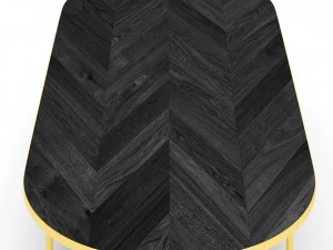 dining table no1- oval dining table with mango wood 3D Model