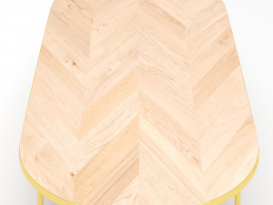 dining table no1- oval dining table with mango wood 3D Модель