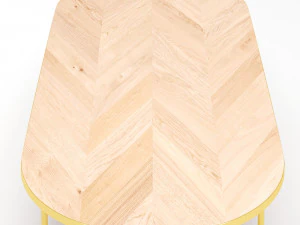 dining table no1- oval dining table with mango wood 3D Model
