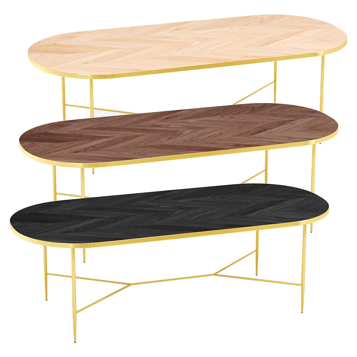 dining table no1- oval dining table with mango wood 3D Model .c4d .max .obj .3ds .fbx .stl .blend