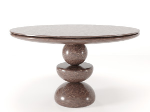 dining table no2- marble table Modèle 3D
