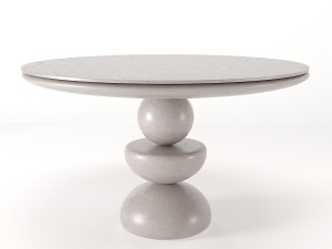 dining table no2- marble table Modèle 3D