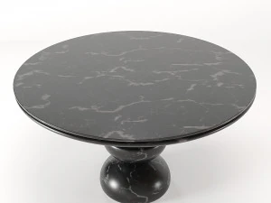 dining table no2- marble table 3D Model