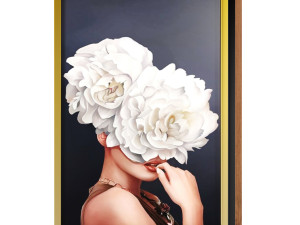 art frams 5- art flower head woman by 3 frams 3D Model